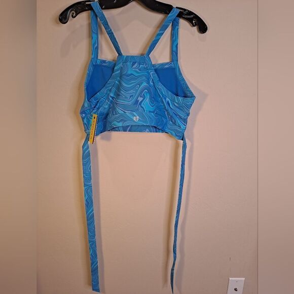 Eleven by Venus Williams Blue Marble Swirl Wrapped Sports Bra NWT Size XXL - Picture 6 of 9